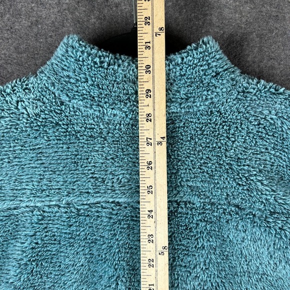 Soft Surroundings Sweater Womens Small Blue Pullover Luxe Sherpa 1/4 Zip Fuzzy - Picture 11 of 14